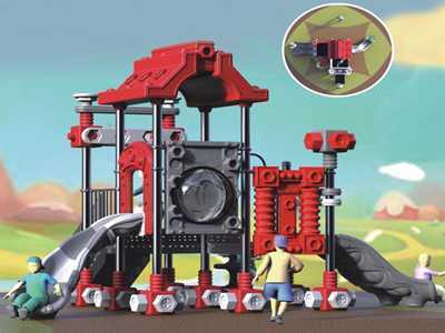 撫順積木總動員滑梯-1